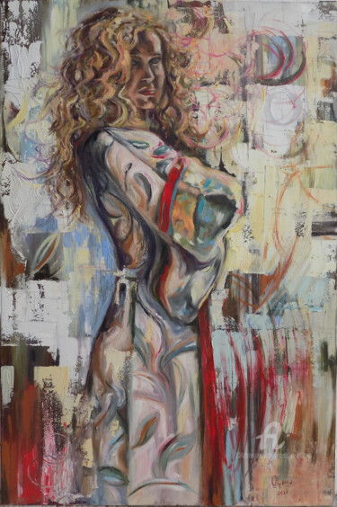 Malerei mit dem Titel "amaneciendo" von Analía Alfano, Original-Kunstwerk, Öl