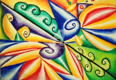 Pittura intitolato "titolo della tela F…" da Arduino Rossi, Opera d'arte originale, Acrilico Montato su Telaio per barella i…