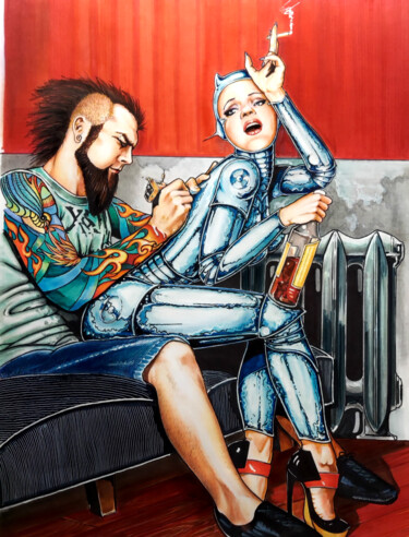 Painting titled "Do Me" by Alyn Federico, Original Artwork, Marker