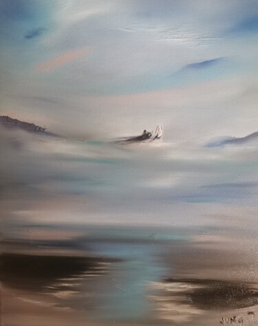 Peinture intitulée "Dream in blue#22" par Pascal Jung, Œuvre d'art originale, Huile