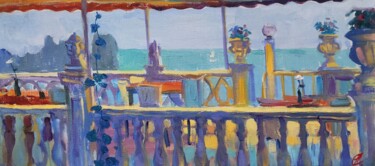 "Summer cafe" başlıklı Tablo Anastasia Sinelnikova tarafından, Orijinal sanat, Petrol