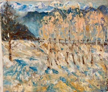 제목이 "Alpes, à 1100 d'alt…"인 미술작품 Olga Liutova-Amplatz로, 원작, 기름 판지에 장착됨
