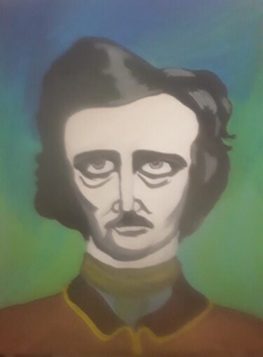 Pittura intitolato "E.A Poe" da Ivan Skripel, Opera d'arte originale, Tempera