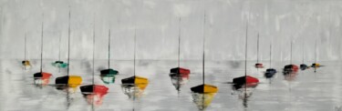 Voiliers contemporains n°2152 Painting titled "Voiliers contempora…" by Patrice Butel, Original Artwork, Oil