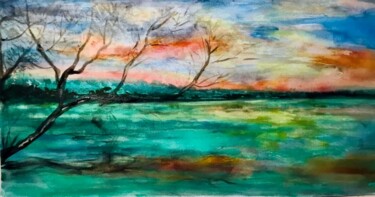 绘画 标题为“Watercolour panoram…” 由Raissa Kagan, 原创艺术品, 水彩