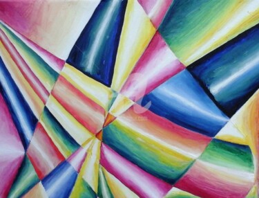 Pittura intitolato "Luci" da Arduino Rossi, Opera d'arte originale, Olio Montato su Telaio per barella in legno