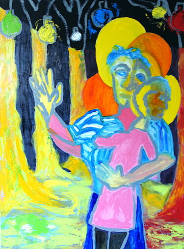 Pittura intitolato "H182P20 Choisis" da Bernard Pineau, Opera d'arte originale, Olio