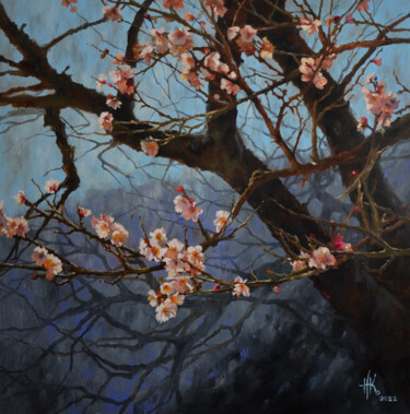 Blossoming. Rebirth Painting titled "Blossoming. Rebirth" by Zhanna Kondratenko, Original Artwork, Oil Mounted on Wood Stretcher frame