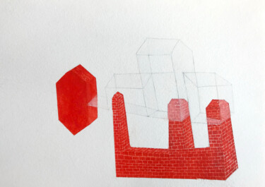 Drawing titled "Paramètres" by Dorine Knecht, Original Artwork, Pastel Mounted on Cardboard