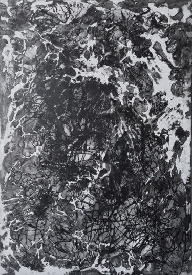 绘画 标题为“Hypnagogy 5” 由Jérémy Jacquin, 原创艺术品, 丙烯 安装在木质担架架上