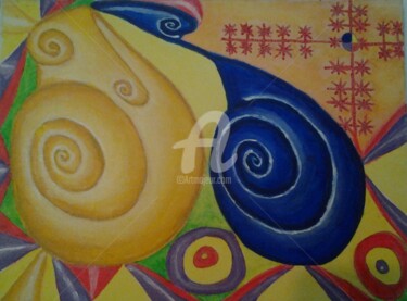 Pittura intitolato "Segninaturali" da Arduino Rossi, Opera d'arte originale, Acrilico Montato su Telaio per barella in legno