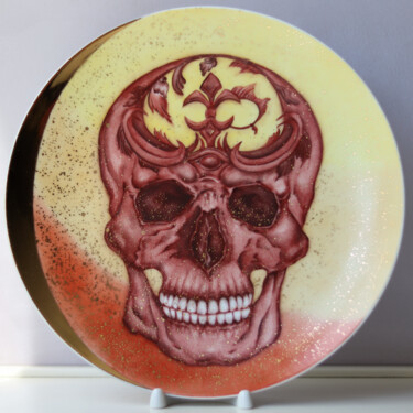 Rzeźba zatytułowany „Magic skull” autorstwa Oxana Kondratenko, Oryginalna praca, Ceramika