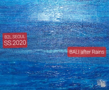 绘画 标题为“Bleu n°1” 由Bao Loan Ly, 原创艺术品, 油 安装在木质担架架上