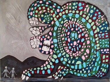 Painting titled "L'amour dure toujou…" by Aorlius, Original Artwork, Acrylic