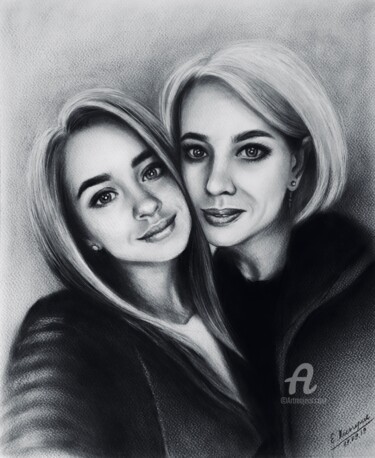 Warm relationship Drawing titled "Warm relationship" by Evgenia Kiperiya, Original Artwork, Graphite