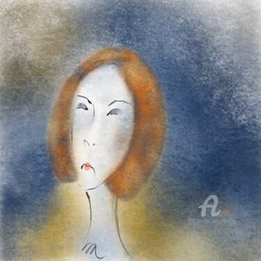Painting titled "Calm" by Viola Gr, Original Artwork, Digital Painting