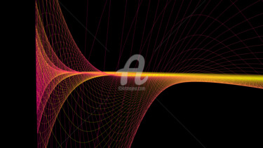 Digital Arts titled "Temperature Waves #2" by Elkement (Elke Stangl), Original Artwork, 2D Digital Work