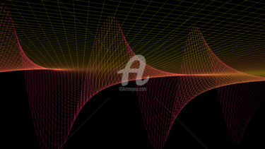 Digital Arts titled "Temperature Waves #3" by Elkement (Elke Stangl), Original Artwork, 2D Digital Work
