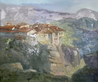 Peinture intitulée "In the mountains of…" par Marina Berezina, Œuvre d'art originale, Huile Monté sur Châssis en bois