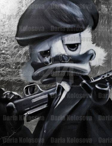 绘画 标题为“Peaky Duck Giclee 3…” 由Daria Kolosova, 原创艺术品, 油