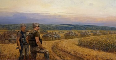 绘画 标题为“Рейд. Спекотне літо…” 由Andrey Serebryakov, 原创艺术品, 油 安装在artwork_cat.上