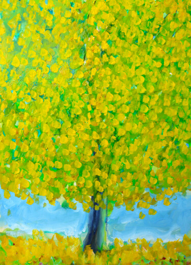 Peinture intitulée "être un hêtre" par Jean Mirre, Œuvre d'art originale, Huile