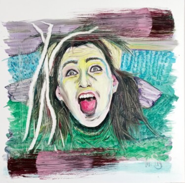 Peinture intitulée "Scream" par Mauricias, Œuvre d'art originale, Huile