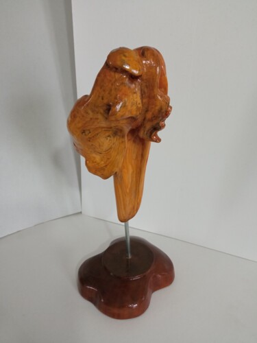 Sculpture titled "Scoppio" by L'Uomo Del Legno, Original Artwork, Wood