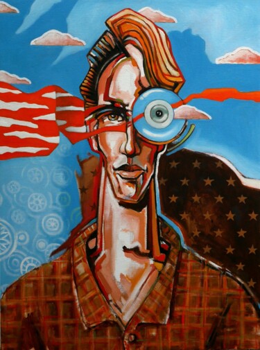 Peinture intitulée "Clark" par Pascal Buffard, Œuvre d'art originale, Huile