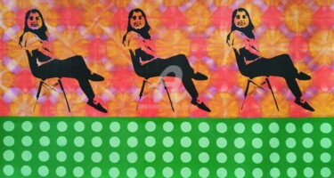 「Bright Feelings」というタイトルの絵画 Elke Thiébautによって, オリジナルのアートワーク, アクリル