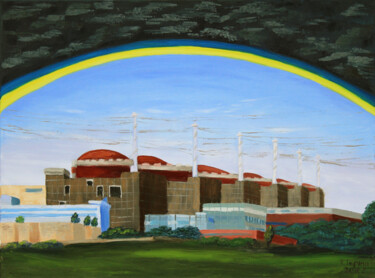 "Close the sky over Ukraine" Painting titled ""Close the sky over…" by Tetiana Teresh, Original Artwork, Oil