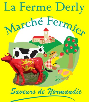 Bonjours La Normandie par Ferme Derly ! Malarstwo zatytułowany „Bonjours La Normand…” autorstwa Applestrophe, Oryginalna praca, Metale