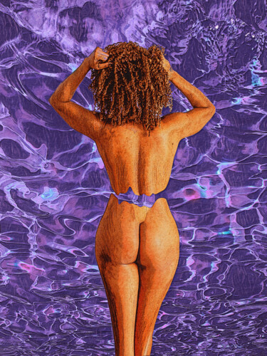 Digital Arts titled "Bodies and purples" by Felipe Hueb, Original Artwork, Digital Painting