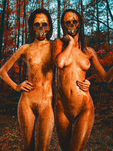 Digital Arts titled "Friends forever" by Felipe Hueb, Original Artwork, Digital Painting