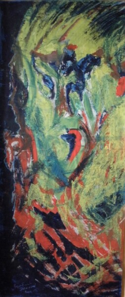 Painting titled "Printemps 2022..I'm…" by Roger Ernest Jankow, Original Artwork, Tempera Mounted on Wood Panel