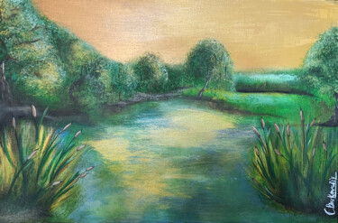 「Reeds」というタイトルの絵画 Christopher Barkovskyによって, オリジナルのアートワーク, アクリル