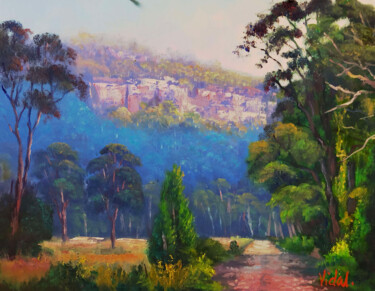 Late afternoon light at Dunville loop, Capertee Valley, NSW 绘画 标题为“Late afternoon ligh…” 由Christopher Vidal, 原创艺术品, 油