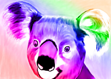 数字艺术 标题为“Koala popart” 由Olaf Andriessen, 原创艺术品, 数字油画