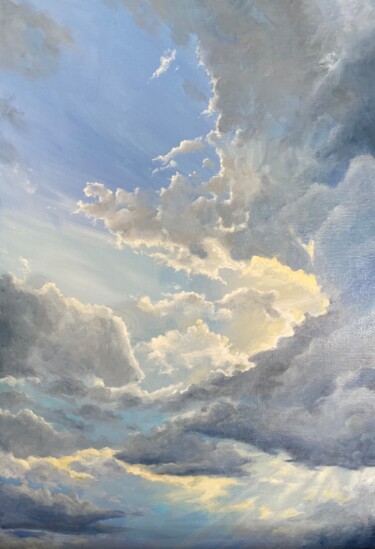 Peinture intitulée "Lumière du matin" par Sandra Llorca, Œuvre d'art originale, Huile Monté sur Châssis en bois