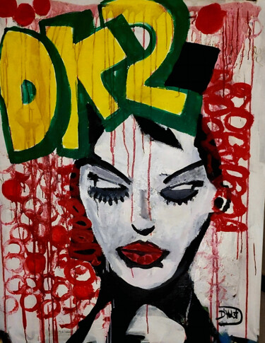 Peinture intitulée ".DK2." par Eric Dhulst, Œuvre d'art originale, Acrylique