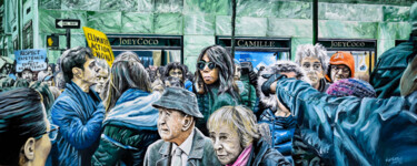 Pittura intitolato "New York #70" da Sócrates Rízquez, Opera d'arte originale, Smalto
