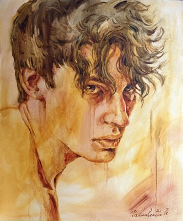 "My heart" Painting titled ""My heart"" by Isolde Pavlovskaya, Original Artwork, Oil Mounted on Wood Stretcher frame