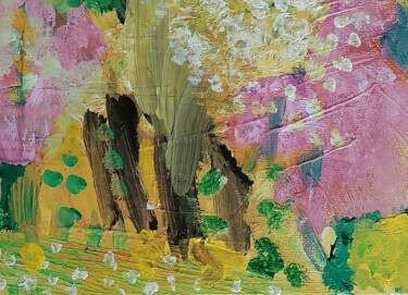 Peinture intitulée "Un jour, au printem…" par Valérie Blum (Valery), Œuvre d'art originale, Acrylique Monté sur Autre pannea…
