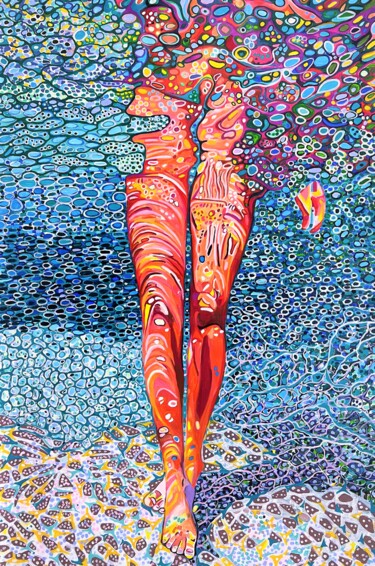 "Underwater  blue /…" başlıklı Tablo Alexandra Djokic tarafından, Orijinal sanat, Akrilik