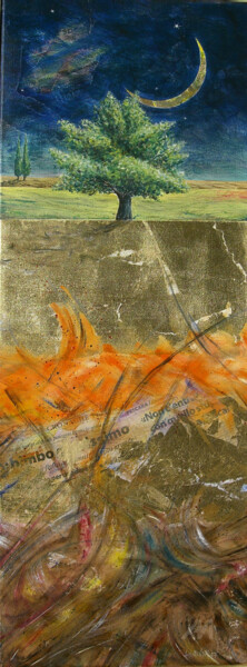 "L'albero dai frutti…" başlıklı Tablo Donato Larotonda tarafından, Orijinal sanat, Akrilik Ahşap Sedye çerçevesi üzerine mon…