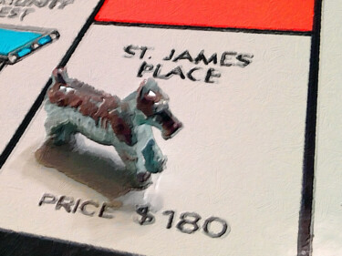 Monopoly Board Custom Painting St James Place 绘画 标题为“Monopoly Board Cust…” 由Tony Rubino, 原创艺术品, 丙烯 安装在木质担架架上