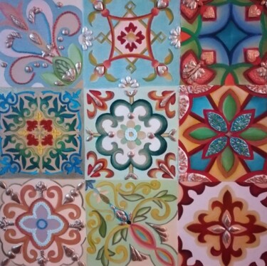 Pintura intitulada "Lira" por Manuela Marques, Obras de arte originais, Óleo Montado em Armação em madeira