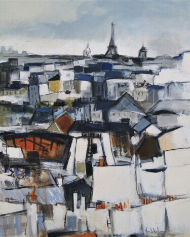 Paris 2 Peinture intitulée "Paris 2" par Hervé Marchelidon, Œuvre d'art originale, Acrylique Monté sur Châssis en bois