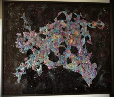 Sculpture titled "Nébuleuse" by Kalizae, Original Artwork, Aluminium Mounted on Glass