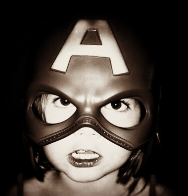 「Young captain」というタイトルの写真撮影 Eric Leroy (Rico)によって, オリジナルのアートワーク, デジタル アルミニウムにマウント
